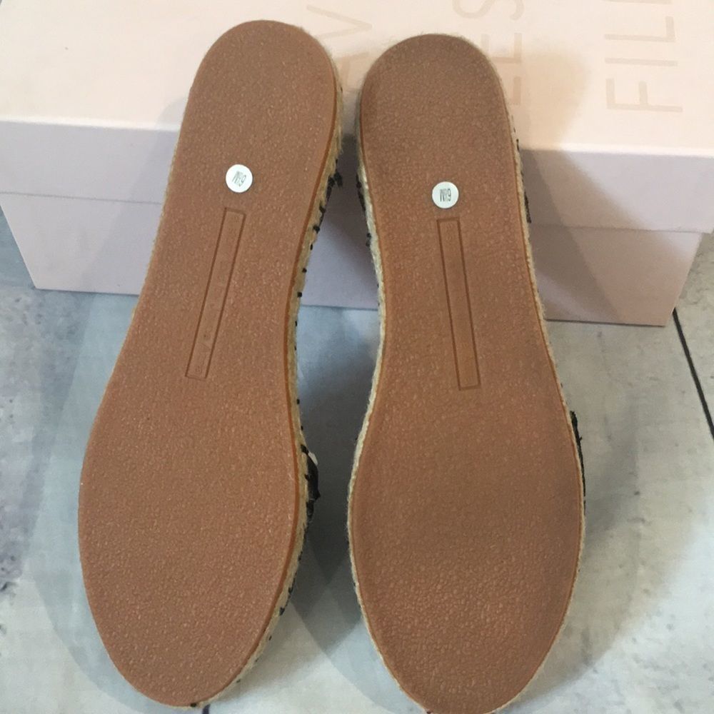 NWT Avec Les Filles, Genevie Black Espadrille Style Open Toed Sandals - 6.5 M - Picture 3 of 6